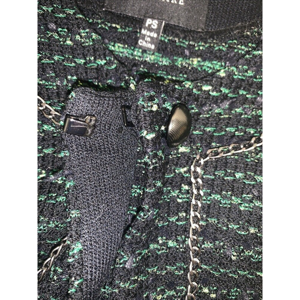 Ming Wang Sapphire Black & Blue Gold buttons Open Blazer Women Size Petite S - Picture 7 of 10